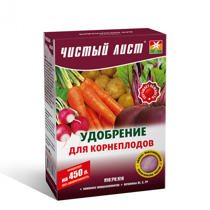 Кристаллическое удобрение «Чистый лист» для корнеплодов, 300 г